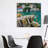Jumping into the Sea, Plates, Skiathos by Andrew Macara - Wrapped Canvas Painting-2105036451