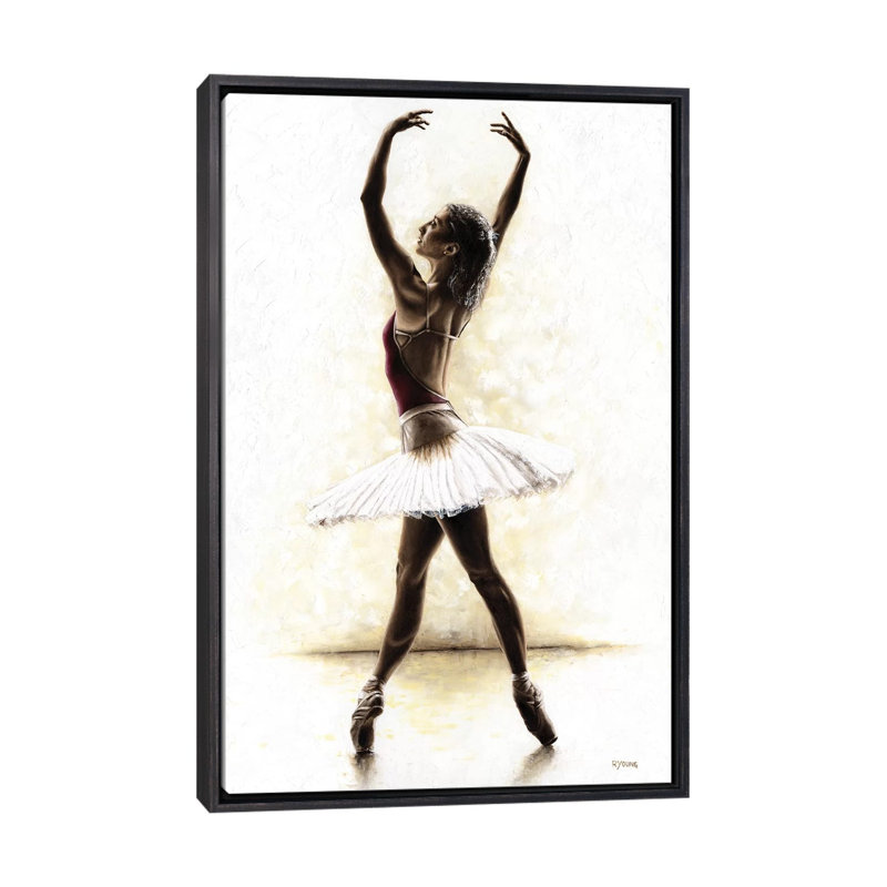 Aw Awesome par Richard Young - impression d'art graphique, Cadre flottant noir patiné, H 40 po x l 26 po x P 1,5 po