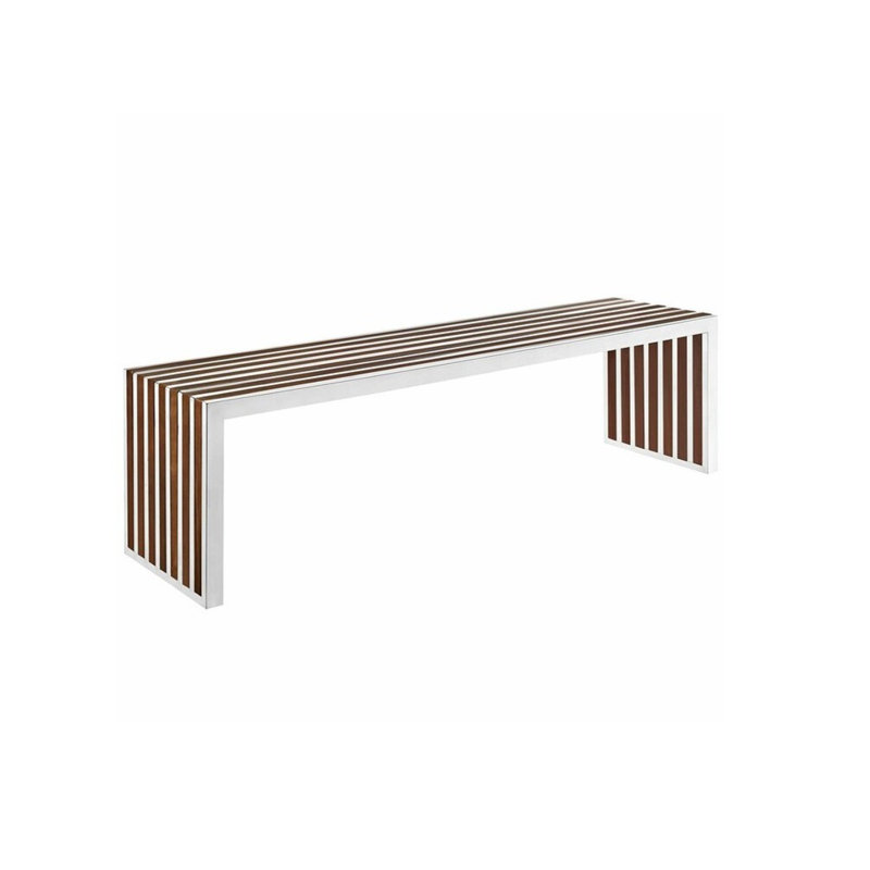 Banc en métal Pettus, H 17 po x l 48 po x P 17 po
