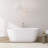 63 Inch Freestanding Solid Surface Soaking Bathtub For Bathroom