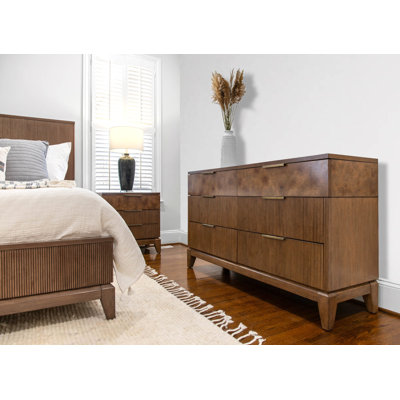 Commode 6 tiroirs Manhattan Valley - finition châtaignier rétro