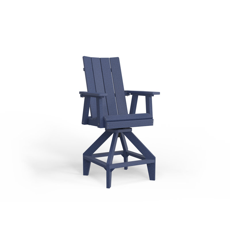 SOL Outdoor Bar Stool, Navy Blue