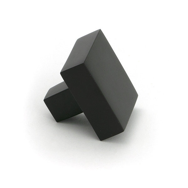 Albers Square Knob, Aged Bronze, 1.38" Knob Diameter