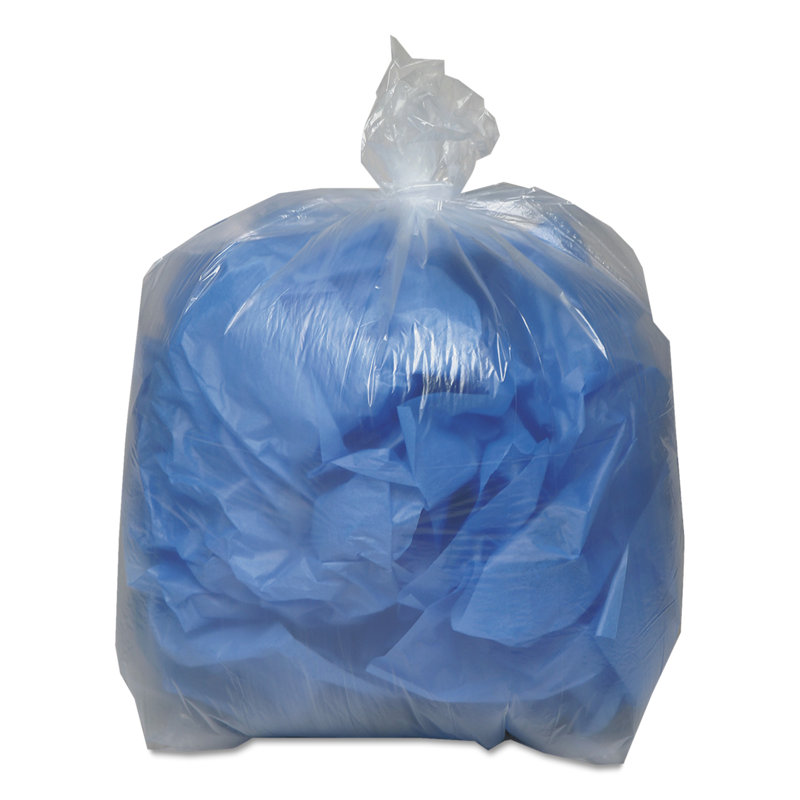 Plastic Trash Liners - 100 Count, 39" H x 33" W x 4.875" D