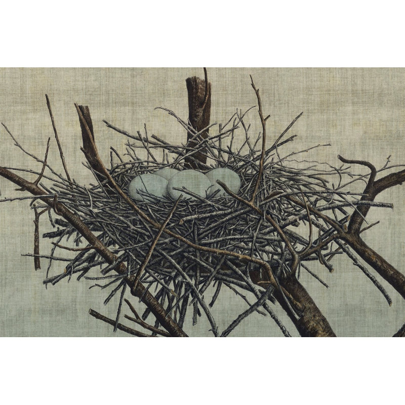 «Nesting IV» par John Butler - peinture sur toile tendue, H 24 po x l 36 po x P 1,25 po