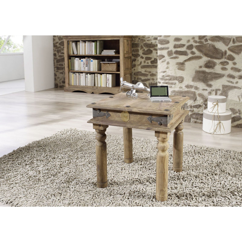 Leeds Solid Wood Four Leg Coffee Table, 46 cm H x 45 cm W x 45 cm D