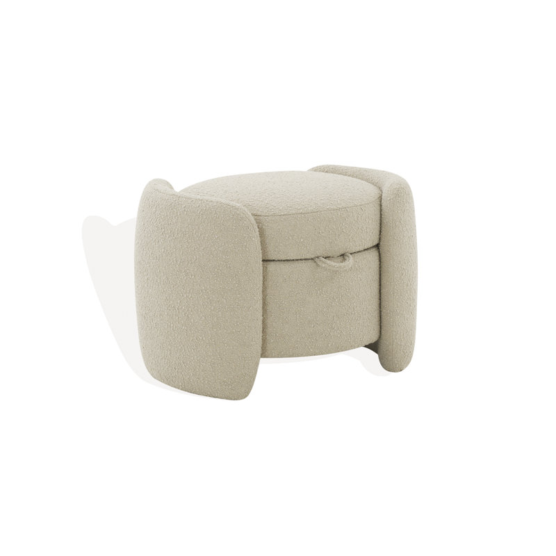 Samari Upholstered Ottoman, Oatmeal
