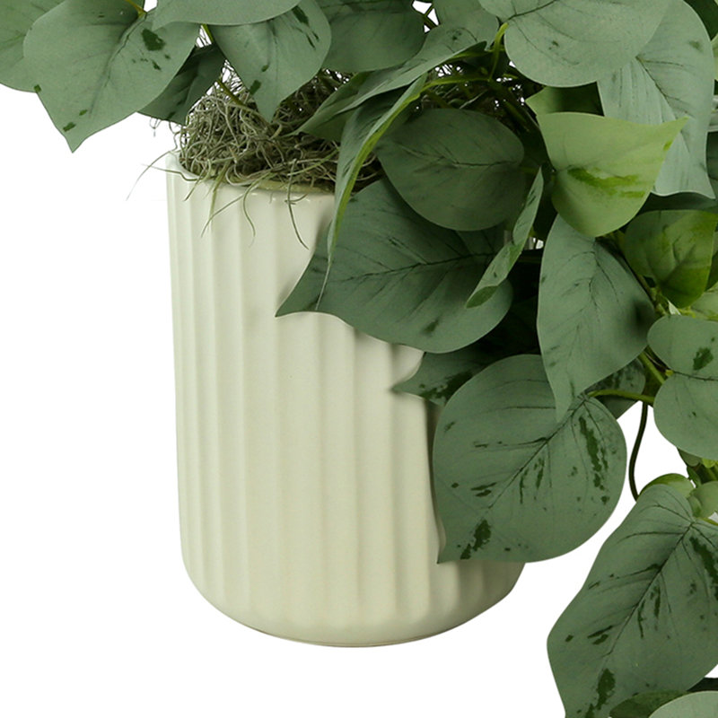 Midcre plante faux lierre 16 po dans un vase en céramique
