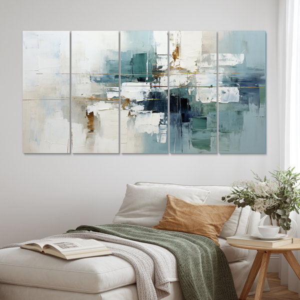 DesignArt Subtle Serenity I - Abstract Collages Metal Wall Decor Set ...
