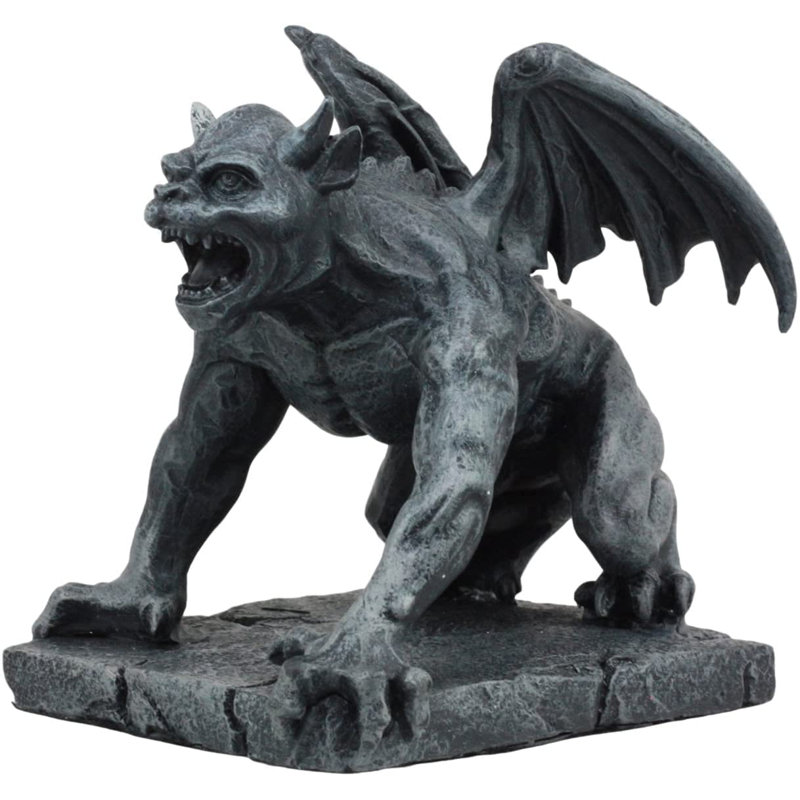 Figurine de gargouille diable démoniaque à oreilles de père Noël
