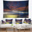 Tapisserie de polyester jaune et nuages flamboyant avec accessoires suspendus inclus-28501054