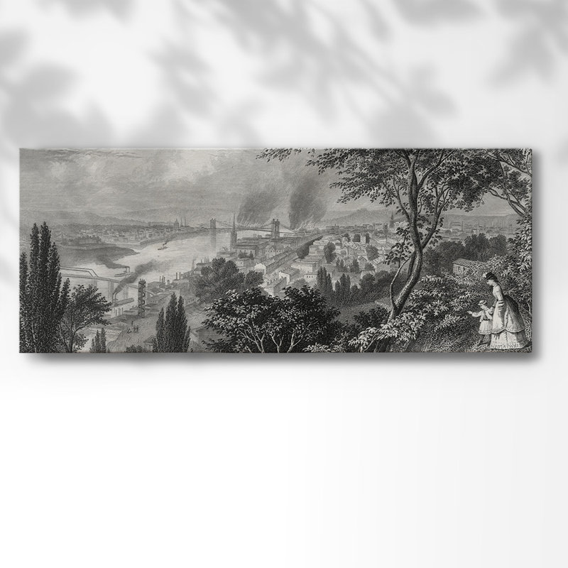 City of Cincinnati sur impression sur toile, H 8 po x l 20 po x P 1,5 po