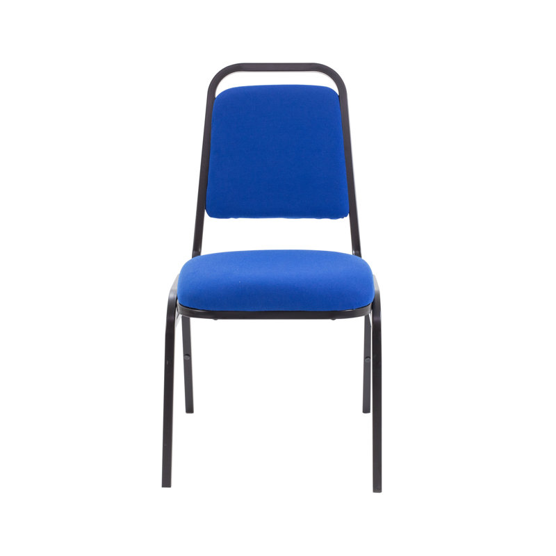 Educational Rectangular Banquet Chair with Cushion, Black, Royal Blue Pyra