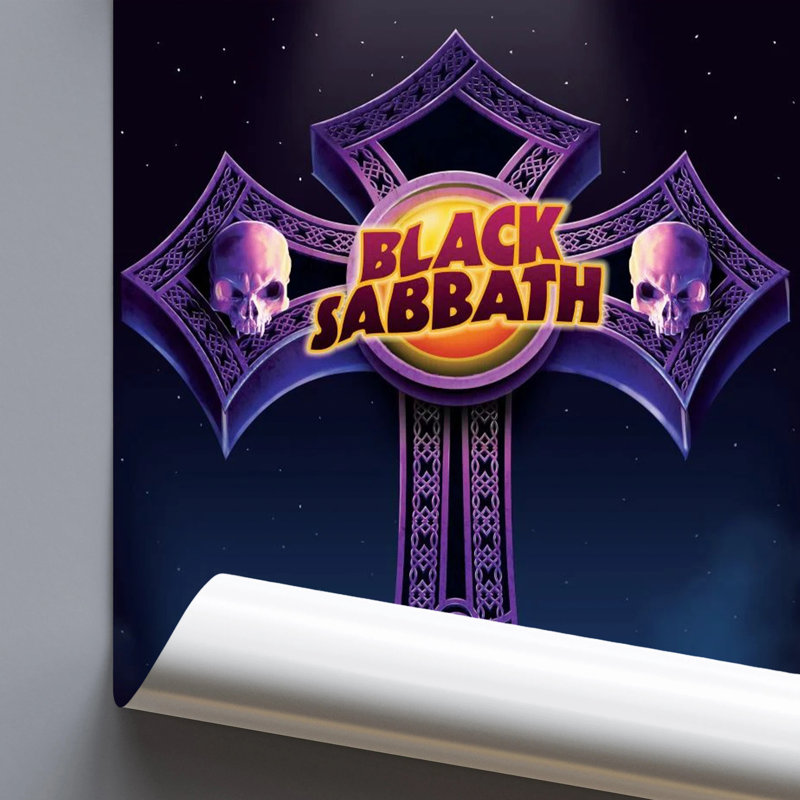 «Buy art for less» sous licence officielle «Black Sabbath» - affiche d'art croix celtique - 24 x 36 po - reproduction décorative - papier à affiche - prête à encadrer