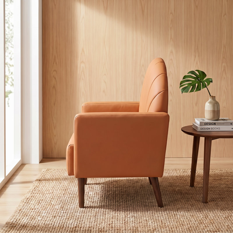 Fauteuil en forme de coquillage, Orange