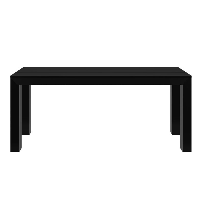 Modern 72" Rectangular Dining Table, Black