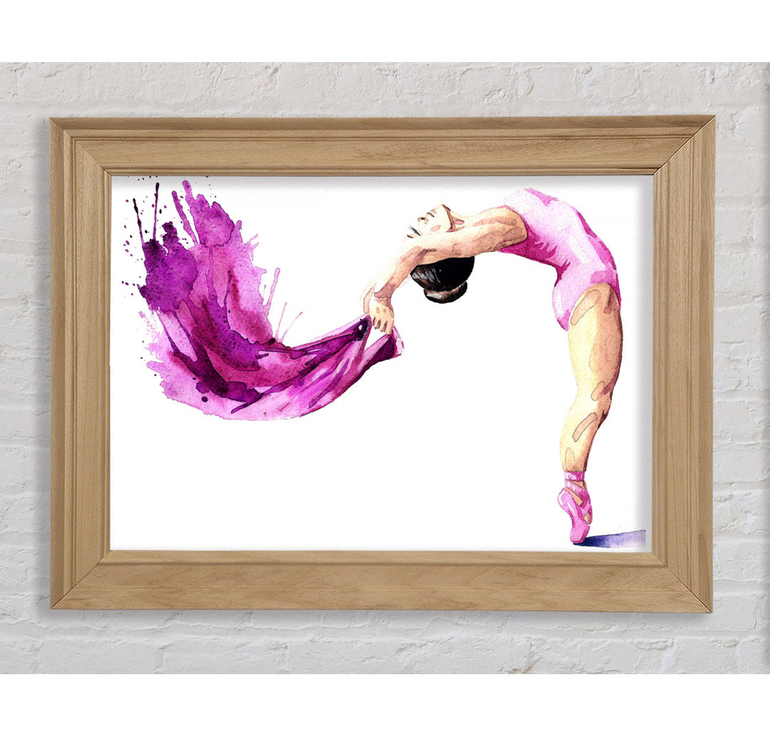 Gerahmtes Wandbild Pink Ballerina 2