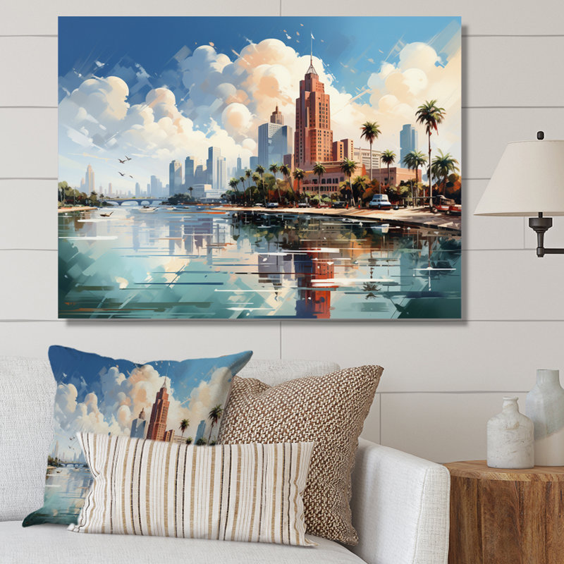 «Sunshines State Miami V», reproduction sur toile, Toile tendue, H 12 po x l 20 po x P 1 po