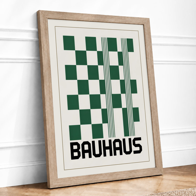 Bauhaus Fragmentation Geometric - Print, A2 - 59.4 x 42.0 cm, Oak