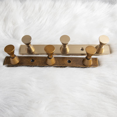 Wall‑Mounted Multi‑Hook Coat Hook Rail, Decorative Solid Metal Peg Hook Rack for Entryway, Closet, Bathroom