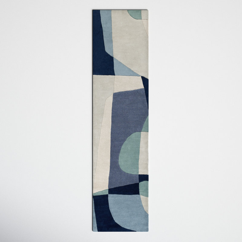 Gaye Wool Geometric Indoor Rug, Runner 3' x 12'