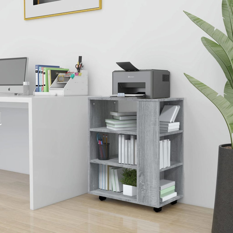 Ayaru 60cm Wide Mobile File Cabinet, Grey Sonoma