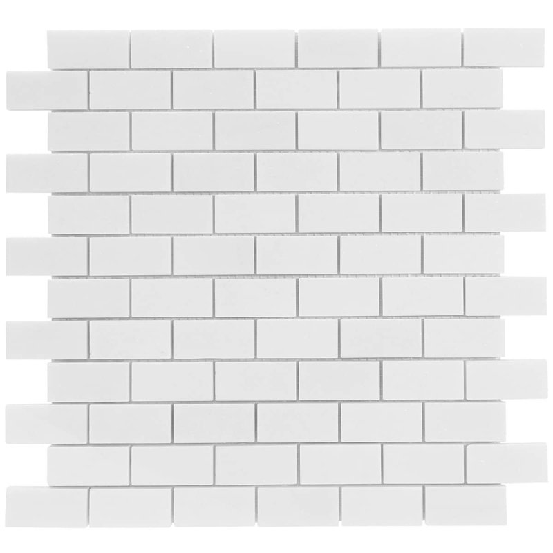 Thassos 1x2 Polished Marble Mosaic Tile
