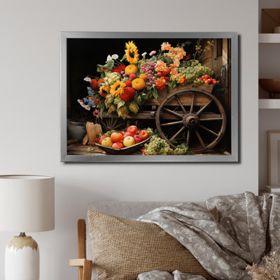 Old Cart Cart Harvest - Old American Cart Framed Wall Decor