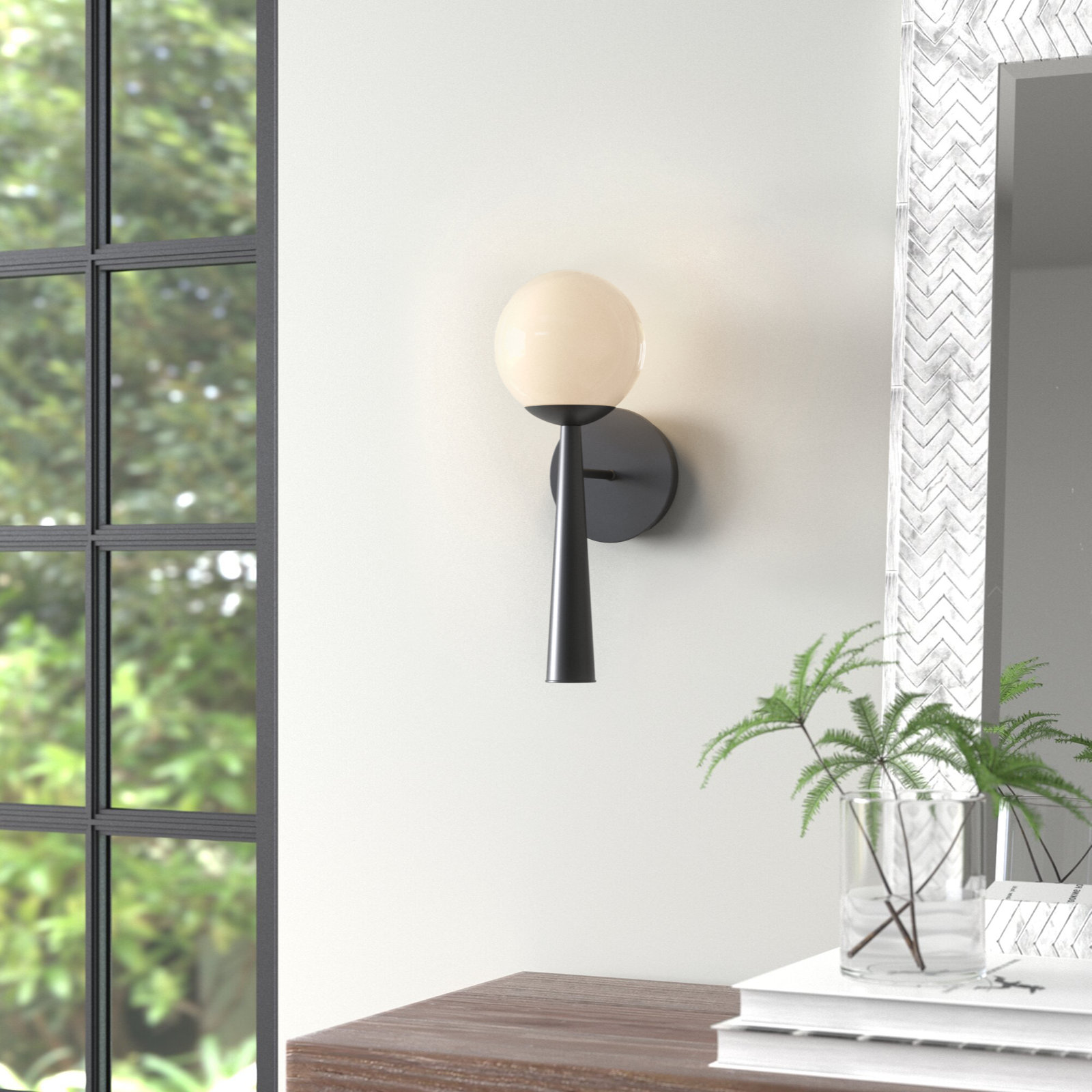 Cely Wall Sconce, Black