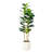 Artificial Fiddle Leaf Tree in Decorative White Planter-188350080