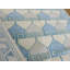 Tapis oriental géométrique noué à la main bleu clair Oushak-2079763686