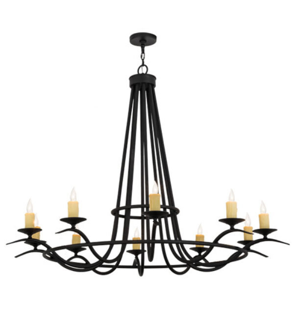 Octavia 10 - Light Chandelier, Blackwash