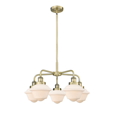 Grourke 5 - Light Glass Dimmable Chandelier