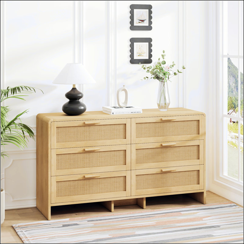 Armoire de coin en rotin 51,18 po