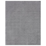 Samara Geometric Hand Loomed Synthetic Gray/Dark Gray Area Rug