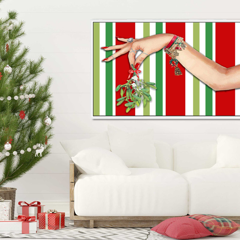 «Kiss Me (Horizontal)» par Jodi - impression, Cadre flottant blanc, H 31,5 po x l 51,5 po x P 2 po