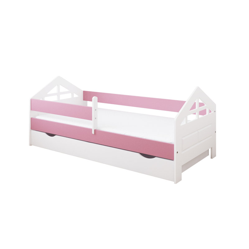 Vezina Cabin Bed with Storage Included, 80 x 180 cm, Pink