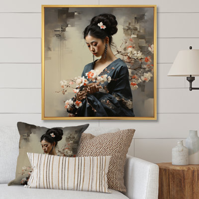 «Asian Art Geishas Grace III», reproduction sur toile