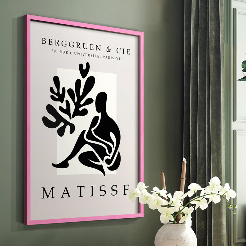 Matisse L III, reproduction encadrée - bois massif, Brun, H 20 po x l 16 po