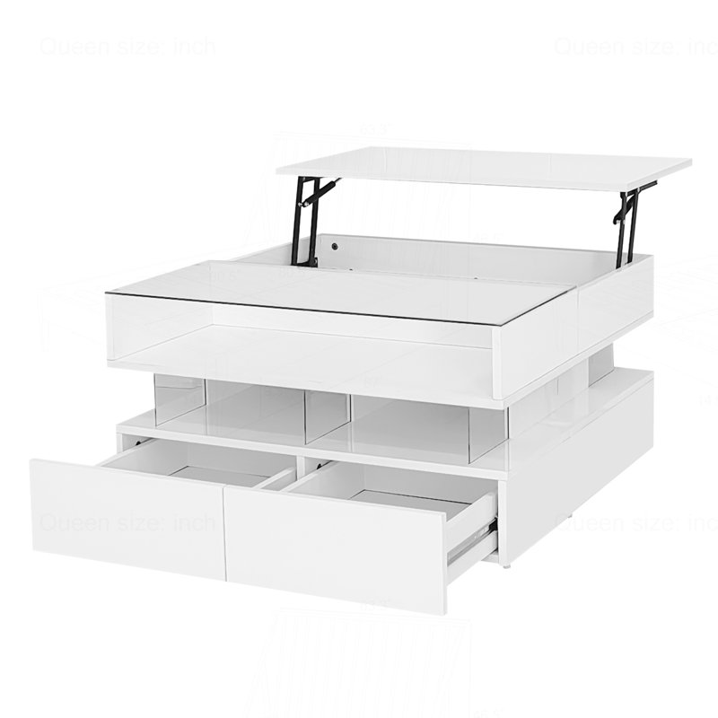 Table basse Modern Farmhouse, Blanc
