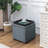 17.7 Inches Square Upholstered Tufted Storage Ottoman