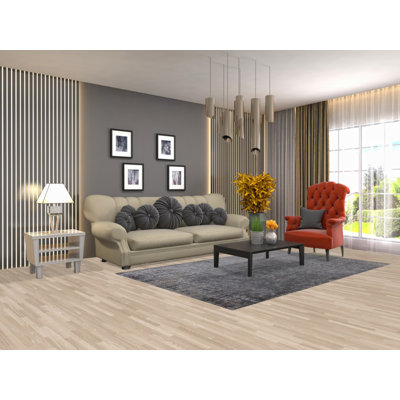 Silver Grey Abstract Area Rug 5x8