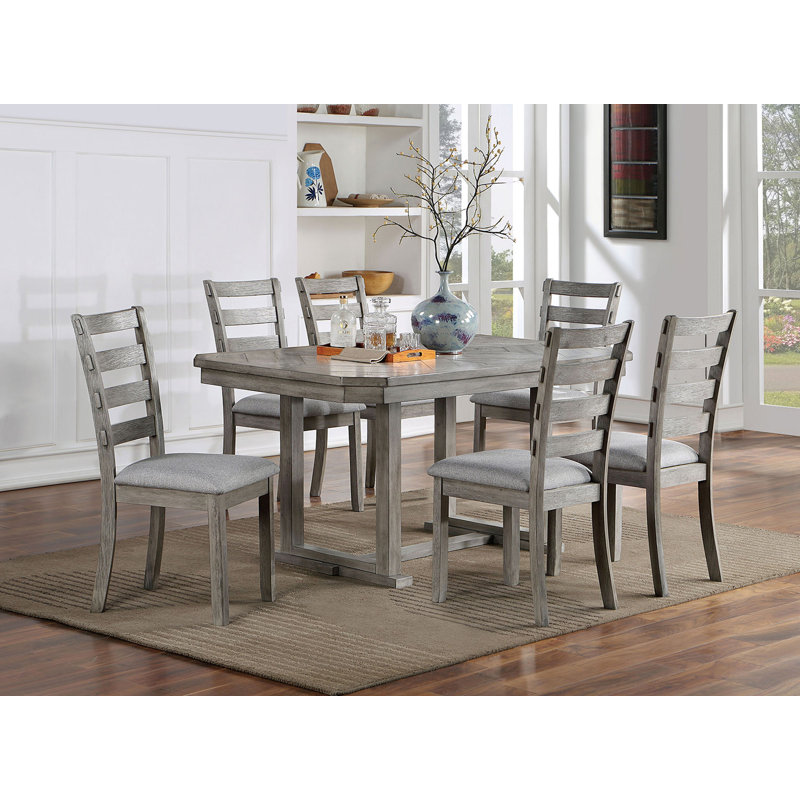 60.4" W Rustic Dining Table, Gray