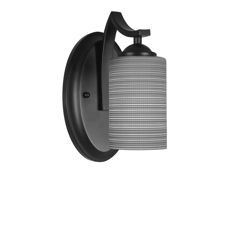 Zilo 1-Light Wall Sconce, Gray, Matte Black