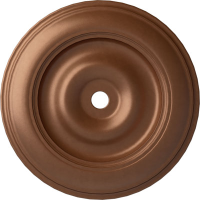 Endurathane Classic Ceiling Medallion, 44 1/2"OD x 4"ID x 4 "P (Fits Canopies up to 8 1/4"), Hand-Painted Polished Copper Finish