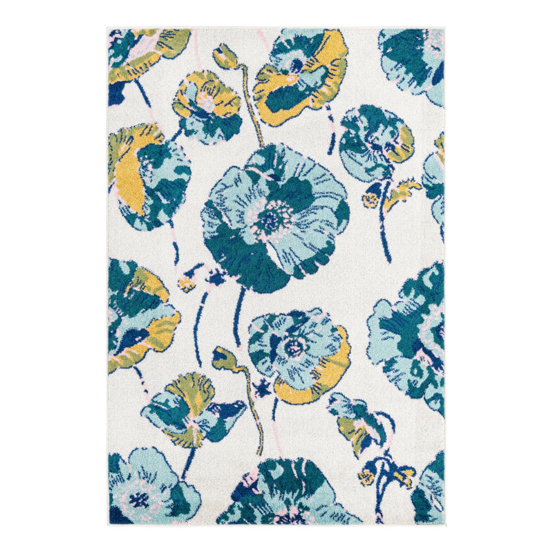 Bloom Floral Indoor Rug, Rectangle 4' x 6'
