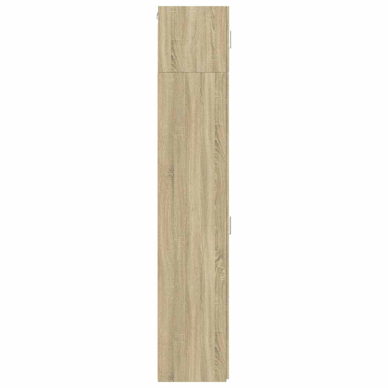 17 Stories Slim Storage Cabinet Engineered Wood, Sonoma Oak, 225cm H x 30cm W x 42.5cm D
