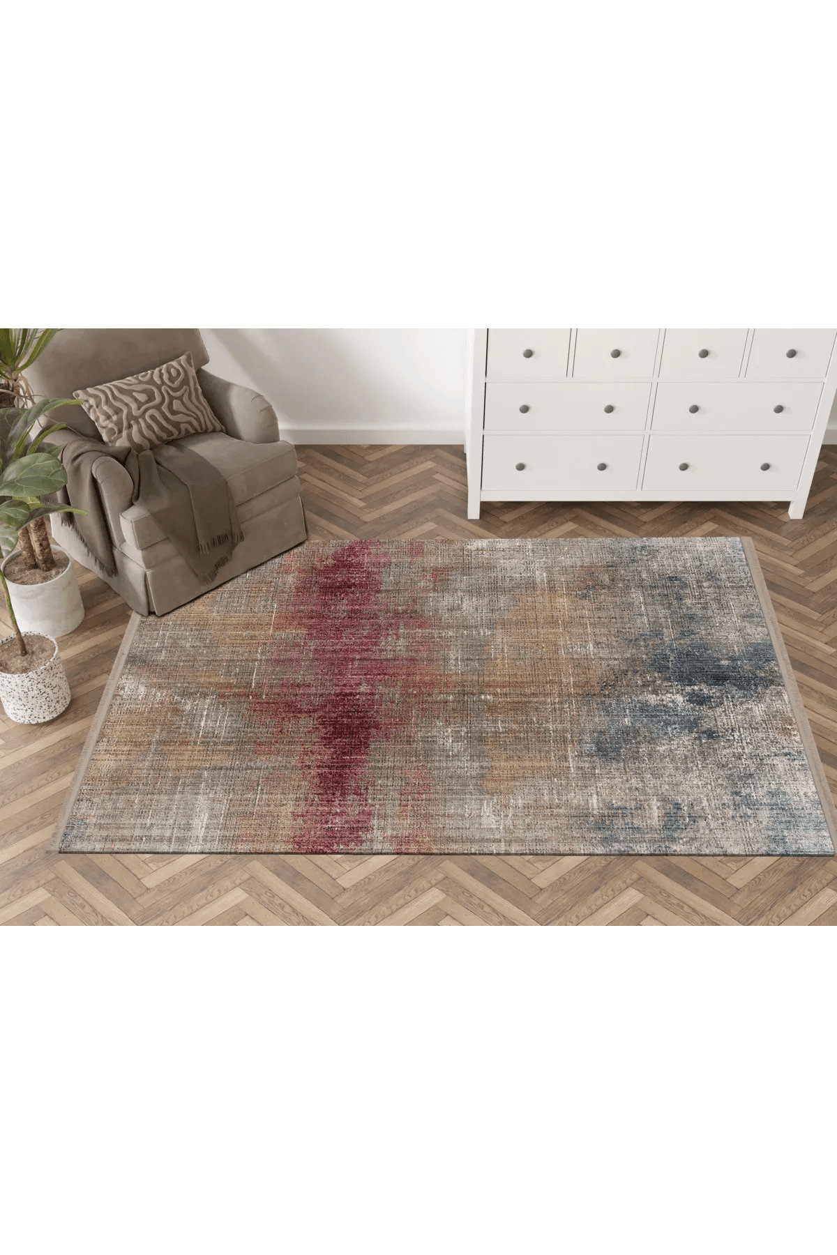 17 Stories Multi-Colored Powder Abstract Patterned Modern Decorative ...