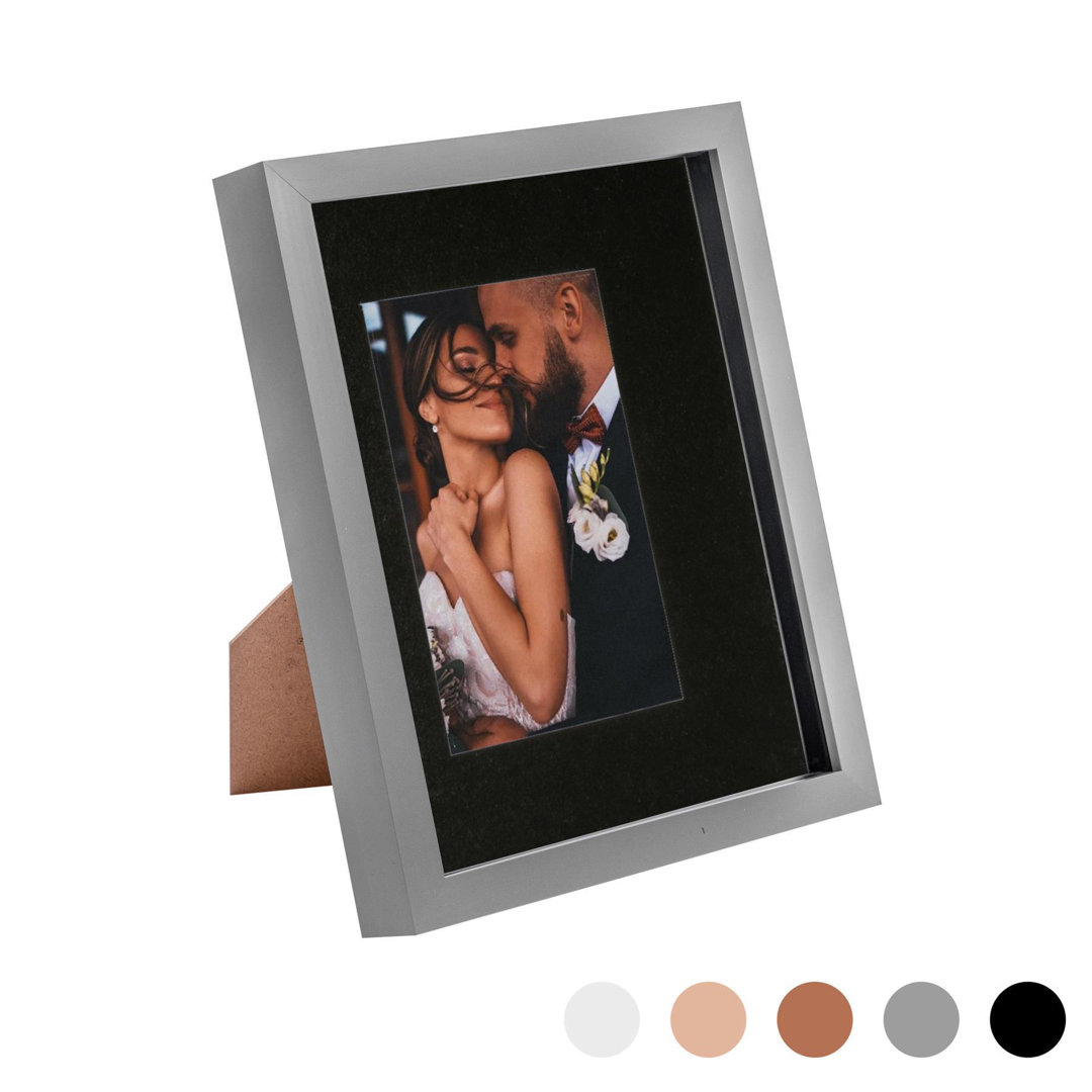 Nicola Spring - 3D Box Photo Frame - 8 x 10" with 4 x 6" Mount
