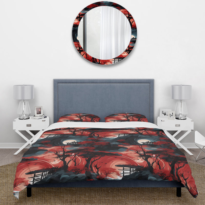 Ensemble de housse de couette Holde, Housse de couette pour grand lit et 2 taies décor